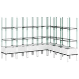 Garden Planter with Trellis White 200x160x142.5 cm PP