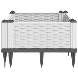 Garden Planter with Pegs White 42.5x42.5x28.5 cm PP