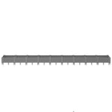 Garden Planter with Pegs Light Grey 362.5x42.5x28.5 cm PP