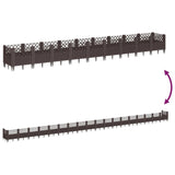 Garden Planter with Pegs Brown 363.5x43.5x43.5 cm PP