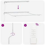 Automatic Retractable Awning Burgundy 300x250 cm