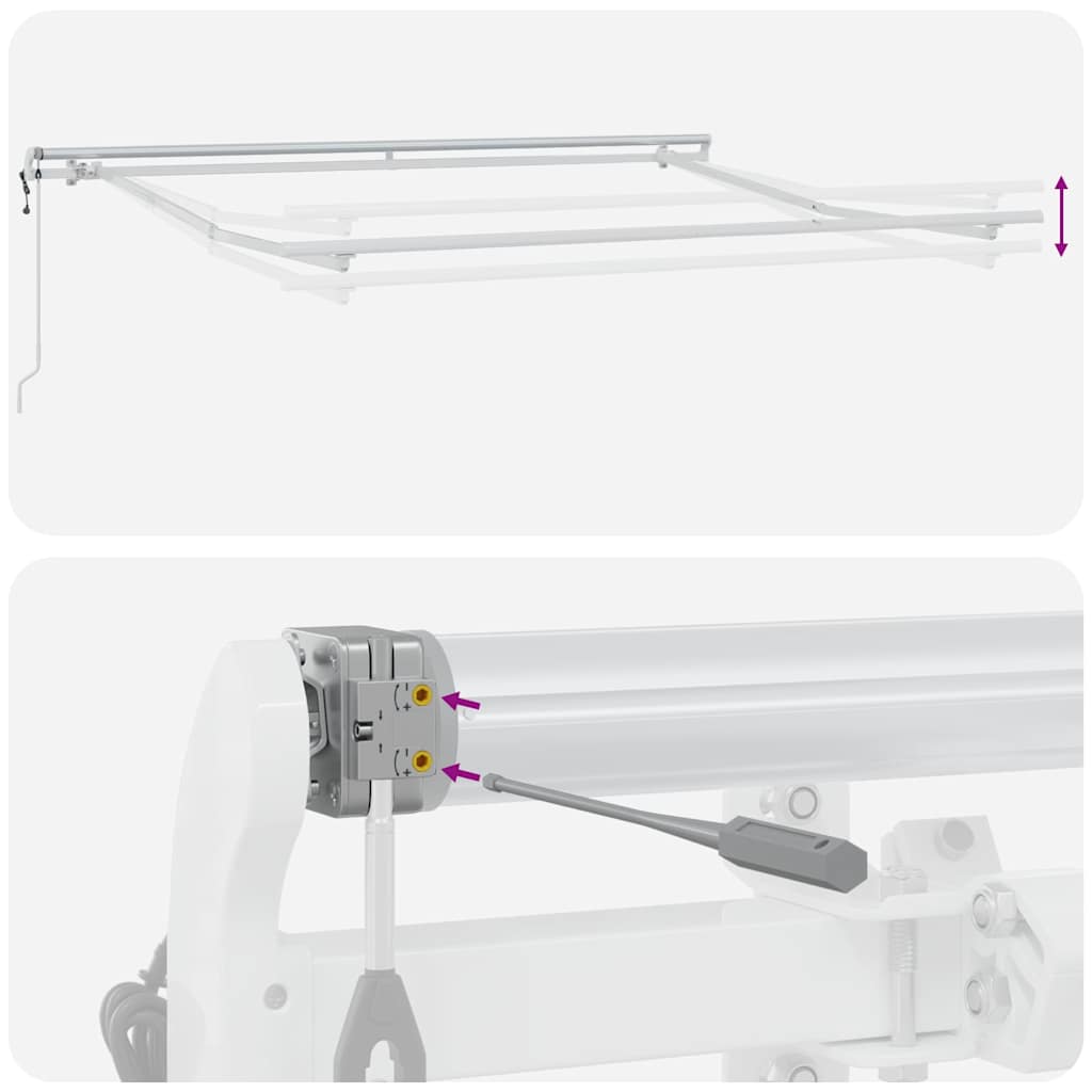 Automatic Retractable Awning Burgundy 300x250 cm