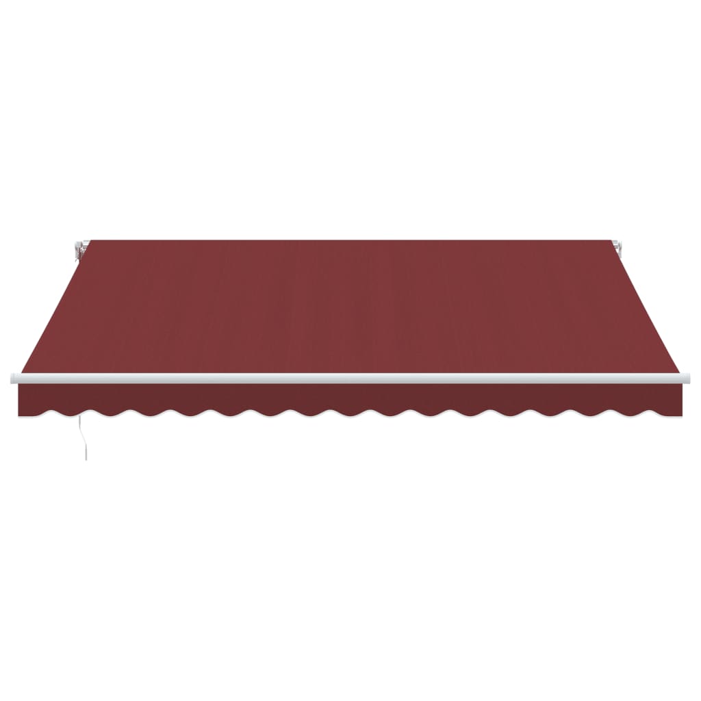 Manual Retractable Awning with LED Burgundy 400x300 cm