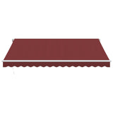 Manual Retractable Awning with LED Burgundy 400x300 cm