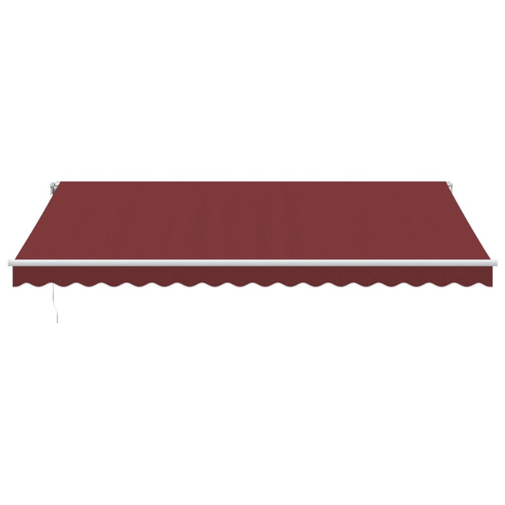 Automatic Retractable Awning with LED Burgundy 450x300 cm