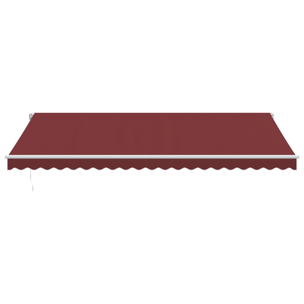 Manual Retractable Awning with LED Burgundy 500x300 cm