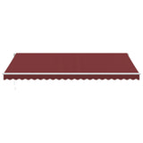 Manual Retractable Awning with LED Burgundy 500x300 cm