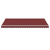 Automatic Retractable Awning with LED Burgundy 500x300 cm