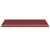 Manual Retractable Awning with LED Burgundy 600x300 cm