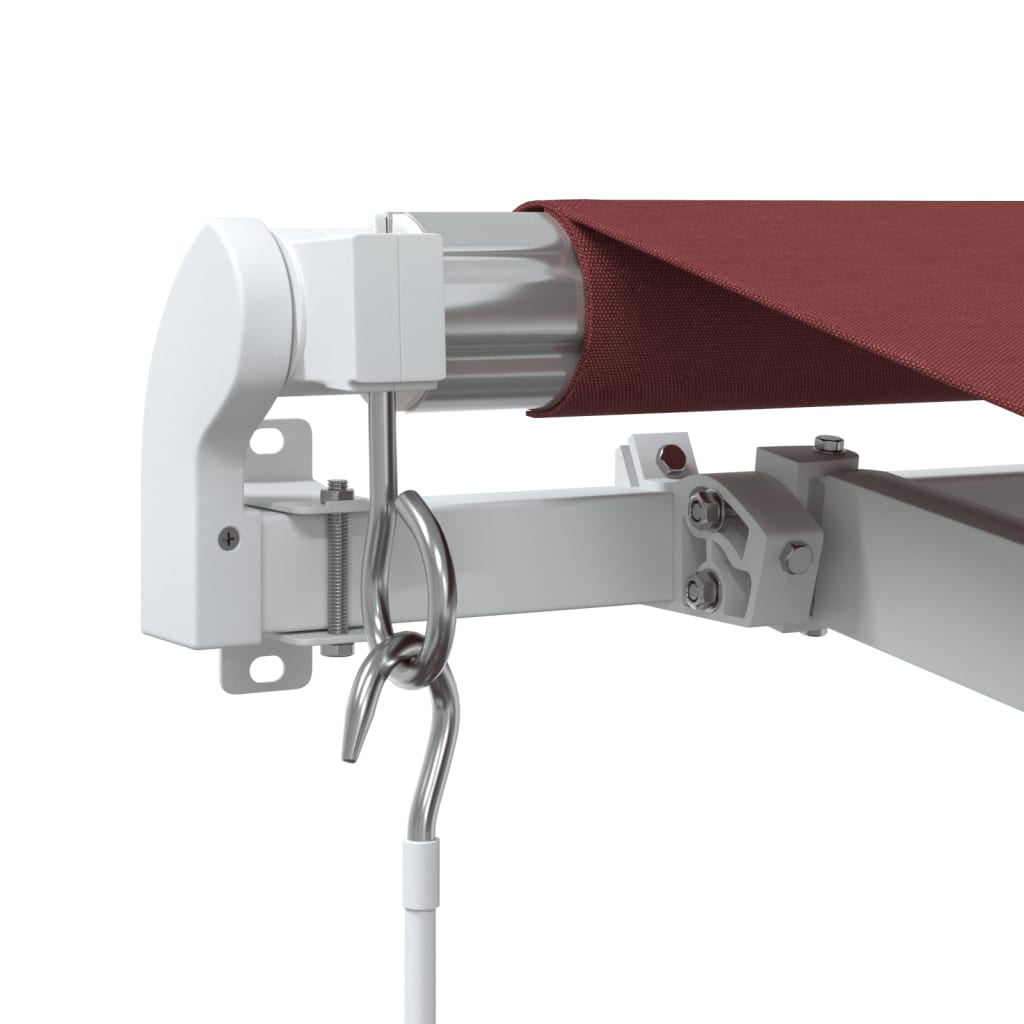 Manual Retractable Awning with LED Burgundy 600x300 cm