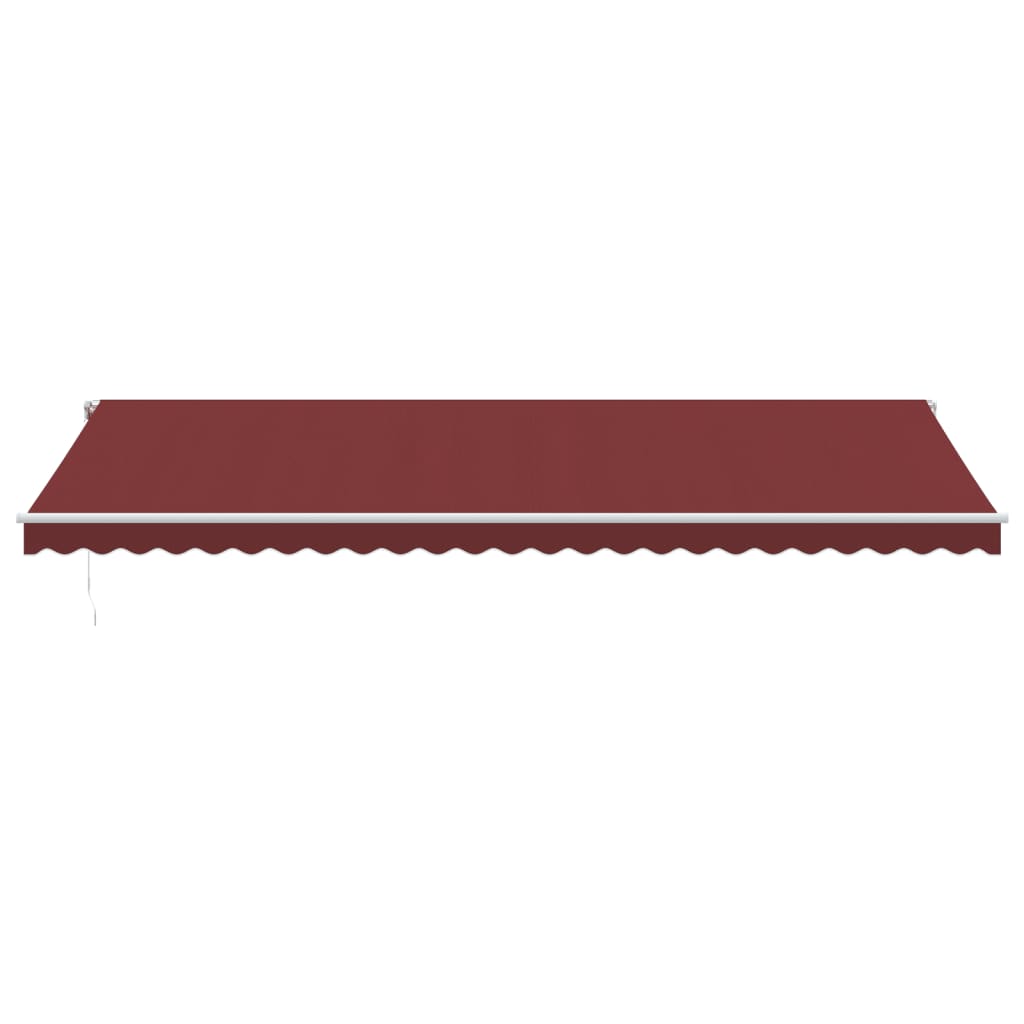 Automatic Retractable Awning with LED Burgundy 600x300 cm