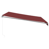 Manual Retractable Awning Burgundy 400x350 cm