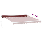 Automatic Retractable Awning Burgundy 400x350 cm