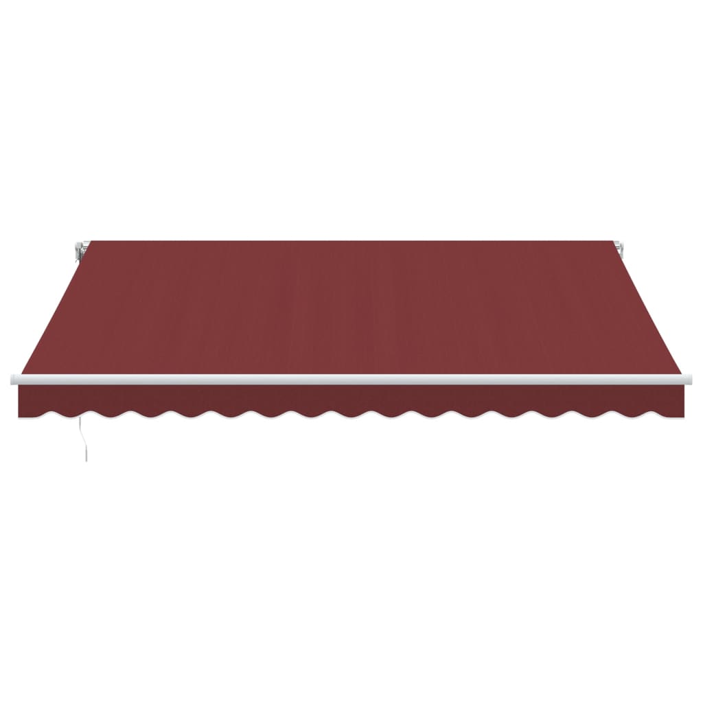 Automatic Retractable Awning with LED Burgundy 400x350 cm