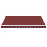 Automatic Retractable Awning with LED Burgundy 400x350 cm