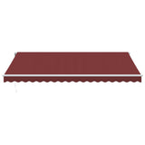 Automatic Retractable Awning with LED Burgundy 450x350 cm