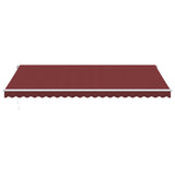 Manual Retractable Awning with LED Burgundy 500x350 cm