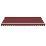 Automatic Retractable Awning with LED Burgundy 500x350 cm