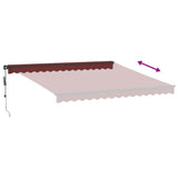 Automatic Retractable Awning Burgundy 400x350 cm