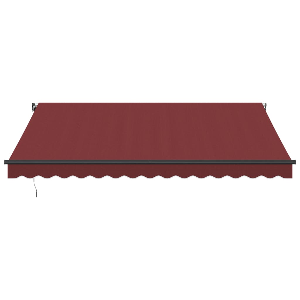 Automatic Retractable Awning with LEDs Burgundy 400x350 cm