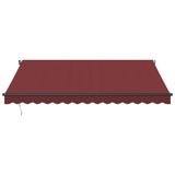 Automatic Retractable Awning with LEDs Burgundy 400x350 cm