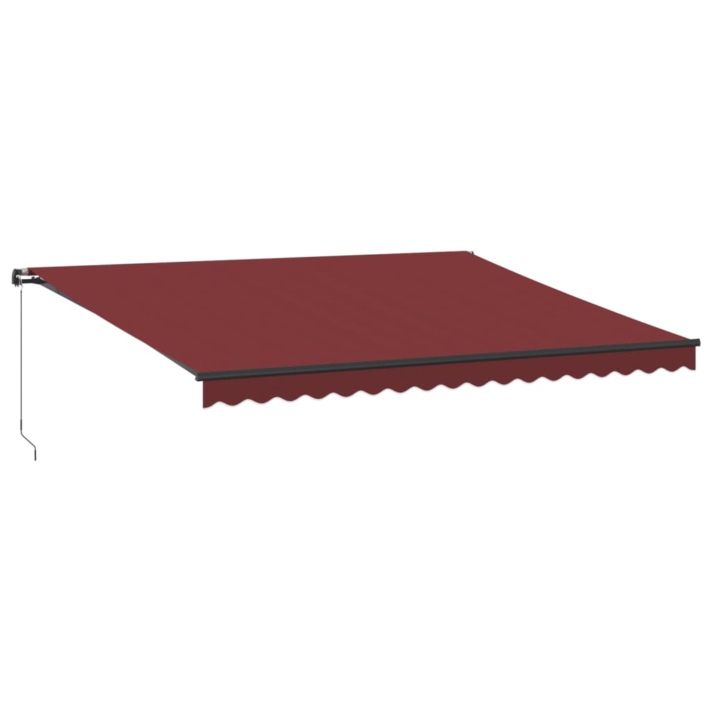 Manual Retractable Awning Burgundy 450x350 cm