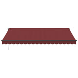 Manual Retractable Awning Burgundy 450x350 cm