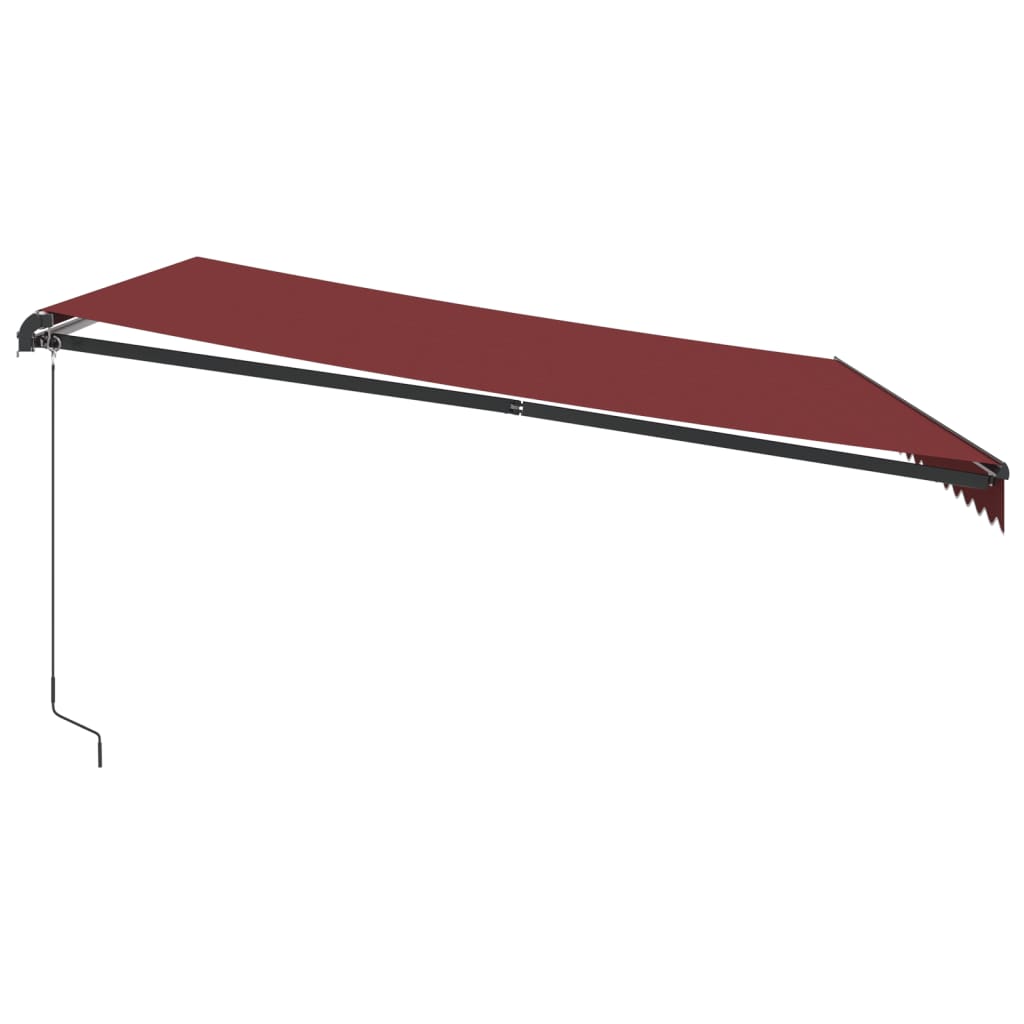 Manual Retractable Awning Burgundy 450x350 cm