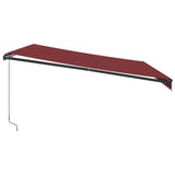 Manual Retractable Awning Burgundy 450x350 cm