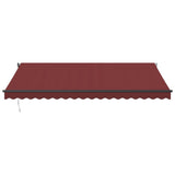 Automatic Retractable Awning Burgundy 450x350 cm