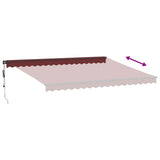 Automatic Retractable Awning Burgundy 450x350 cm