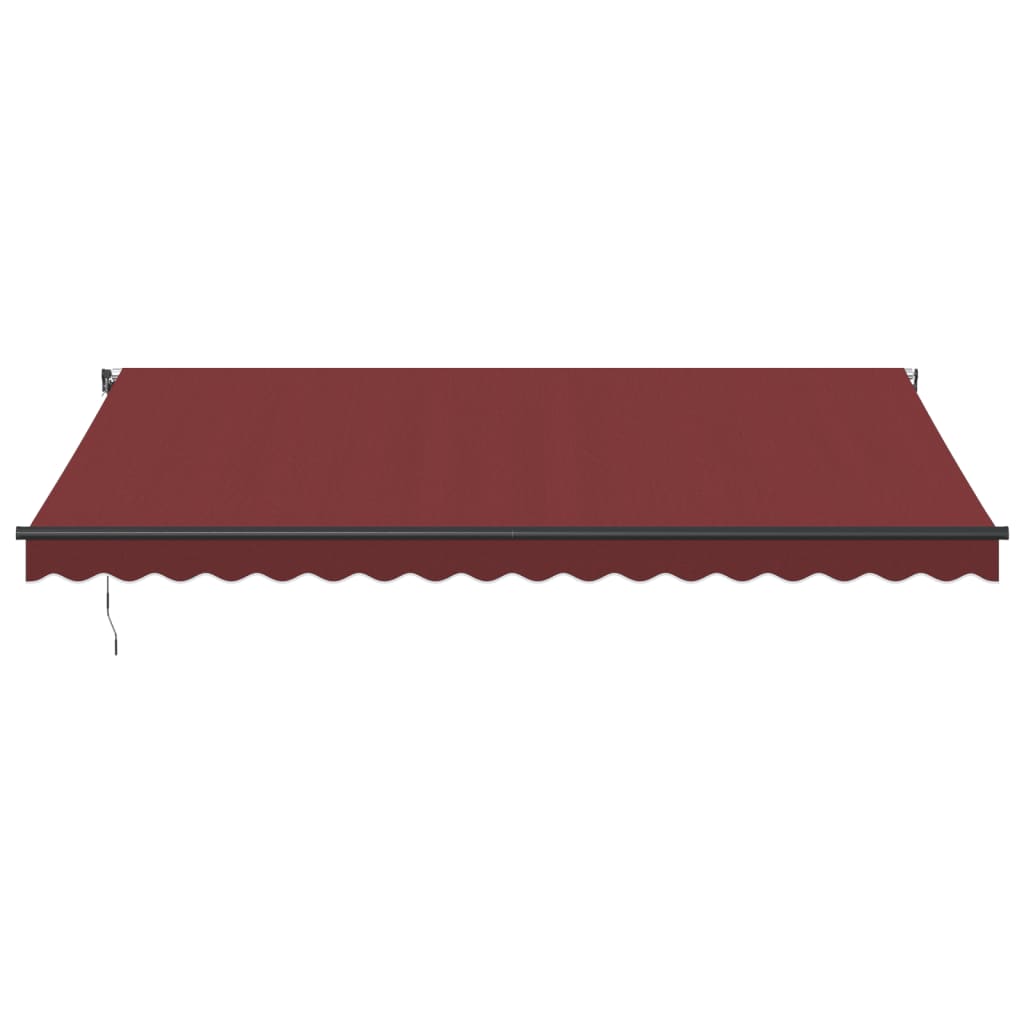 Automatic Retractable Awning with LEDs Burgundy 450x350 cm