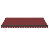 Automatic Retractable Awning with LEDs Burgundy 450x350 cm