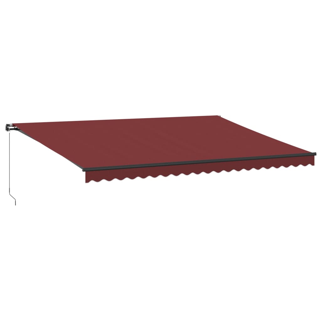 Manual Retractable Awning Burgundy 500x350 cm