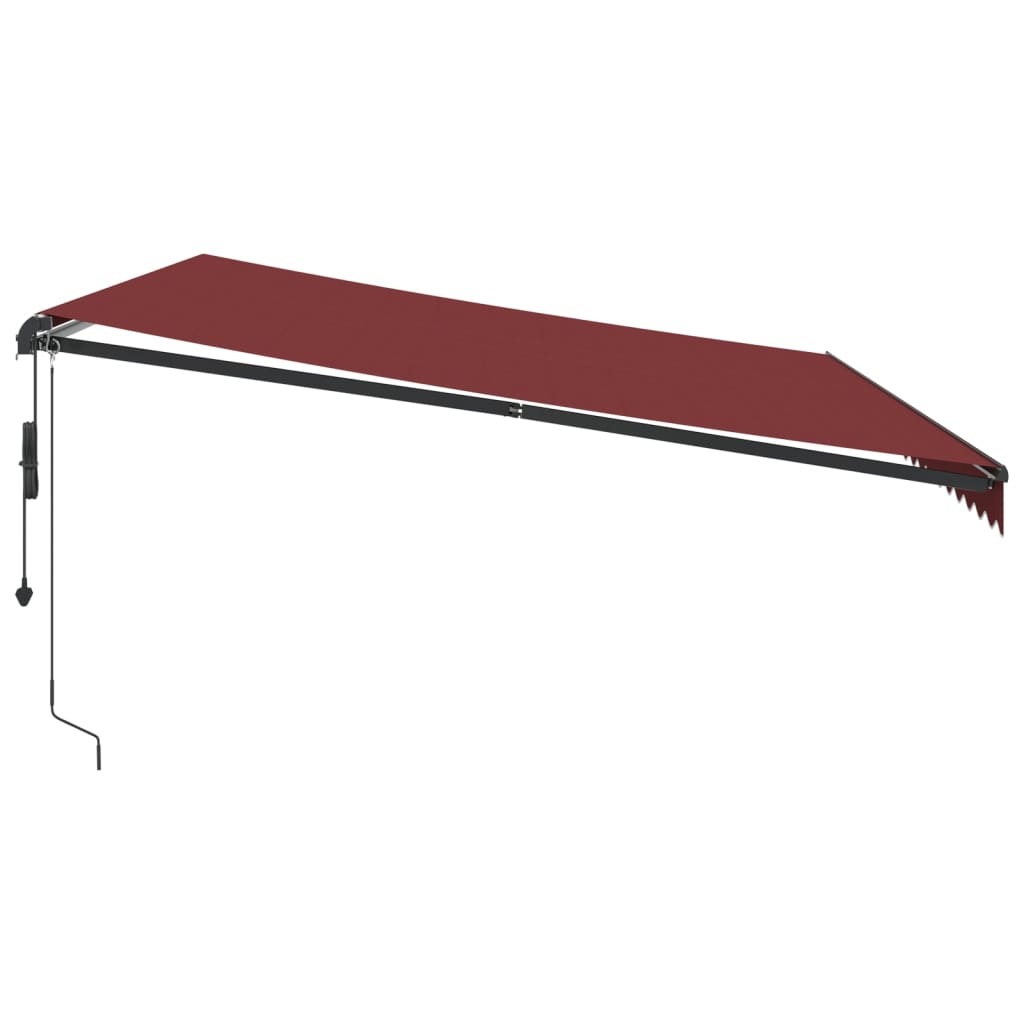 Automatic Retractable Awning Burgundy 500x350 cm