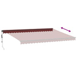 Automatic Retractable Awning Burgundy 500x350 cm