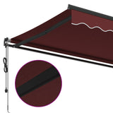 Automatic Retractable Awning Burgundy 500x350 cm