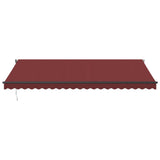 Automatic Retractable Awning with LEDs Burgundy 500x350 cm