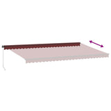 Manual Retractable Awning Burgundy 600x350 cm