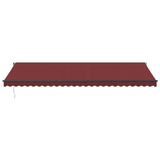 Manual Retractable Awning with LEDs Burgundy 600x350 cm