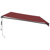 Automatic Retractable Awning Burgundy 600x350 cm