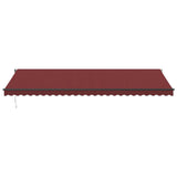 Automatic Retractable Awning with LEDs Burgundy 600x350 cm