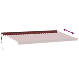 Automatic Retractable Awning with LEDs Burgundy 600x350 cm