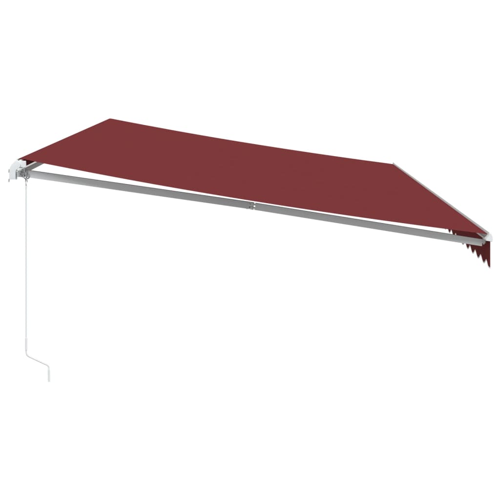 Manual Retractable Awning Burgundy 600x300 cm