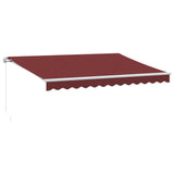 Manual Retractable Awning Burgundy 350x250 cm