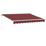 Manual Retractable Awning Burgundy 300x250 cm