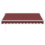 Manual Retractable Awning Burgundy 300x250 cm