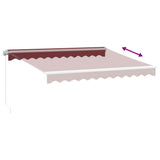 Manual Retractable Awning Burgundy 300x250 cm