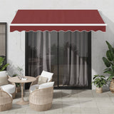 Manual Retractable Awning Burgundy 300x250 cm