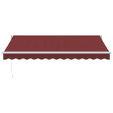 Manual Retractable Awning Burgundy 350x250 cm